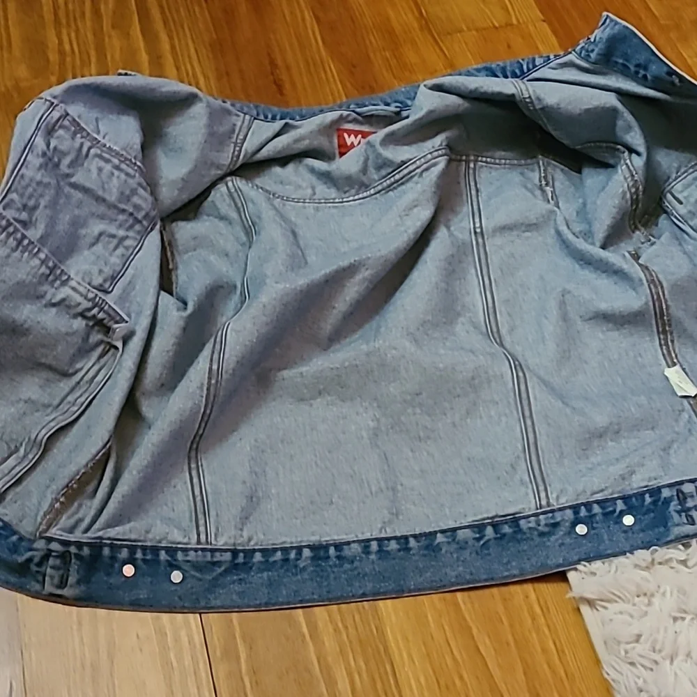 Wrangler HERO Men's Classic Blue Denim Jean Jacket Size Large - Picture 8 of 8